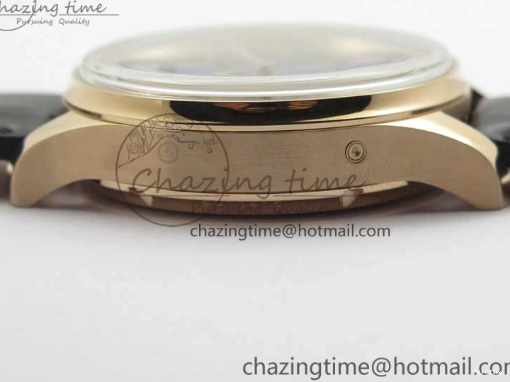 MIROTIME 0307 Elegant Portugieser Perpetual Calendar IW503302 RG V9F 1:1 Best Edition Gray Dial on Black Leather Strap A 7096